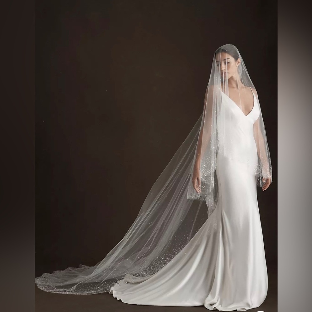 Anthropologie BHLDN Blossom Sparkle Veil